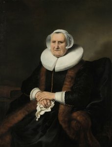 Portret van een oude dame, mogelijk Elisabeth Bas