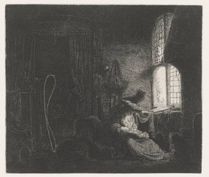 (De Heilige) Familie in een vertrek door Ferdinand Bol