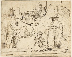 Christus Verschijnt aan Maria Magdalena als een Tuinman (Noli me tangere) door Ferdinand Bol