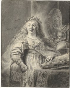 Minerva in haar studeerkamer door Ferdinand Bol