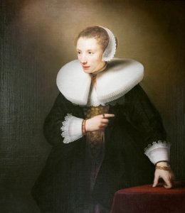 Portret van een onbekende vrouw door Ferdinand Bol