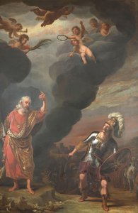 De kapitein van Gods leger verschijnt aan Jozua door Ferdinand Bol