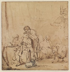 De genezing van Tobit door Ferdinand Bol