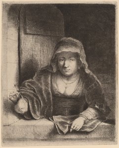 De vrouw met de peer door Ferdinand Bol