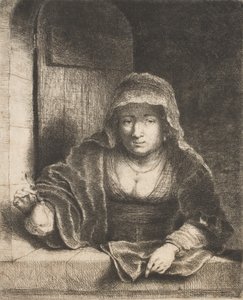 Vrouw met een Peer door Ferdinand Bol