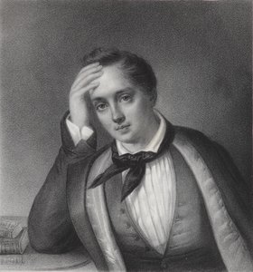 Portret van de dichter Yevgeny Abramovich Baratynsky 1800-1844, 1830s