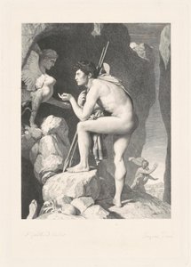 Oedipus door Ferdinand Gaillard, after Jean Auguste Dominique Ingres