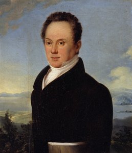 Portret van Janos von Szallopek door Ferdinand Georg Waldmüller