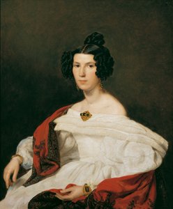 De vrouw van de hofambtenaar Josef von Stadler door Ferdinand Georg Waldmuller