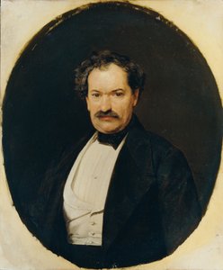 Heer in zwart jasje met witte vest door Ferdinand Georg Waldmuller