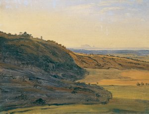 Landschapsstudie bij Ariccia door Ferdinand Georg Waldmuller