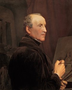 Zelfportret voor de ezel door Ferdinand Georg Waldmuller