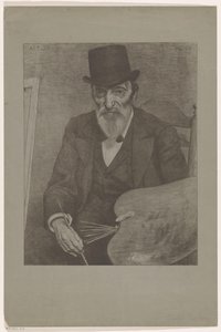 Portret van Hendrik Valkenburg door Ferdinand Hart Nibbrig (signed by artist)