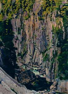 Aareschlucht door Ferdinand Hodler