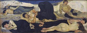 De nacht door Ferdinand Hodler
