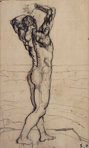 Mannelijk naakt, studie voor De Waarheid door Ferdinand Hodler