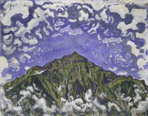 Berg Niesen gezien vanaf Heustrich, 1910 door Ferdinand Hodler