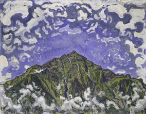 Berg Niesen gezien vanaf Heustrich door Ferdinand Hodler