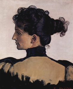 Portret van Berthe Jacques, de vrouw van de kunstenaar door Ferdinand Hodler