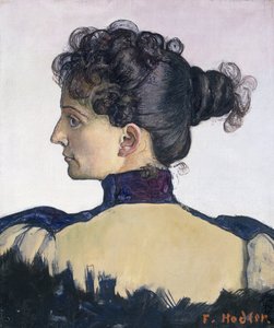 Portret van juffrouw Berthe Jacques, vrouw van de kunstenaar door Ferdinand Hodler