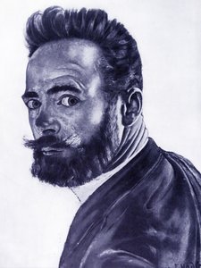 Zelfportret, 1891 door Ferdinand Hodler
