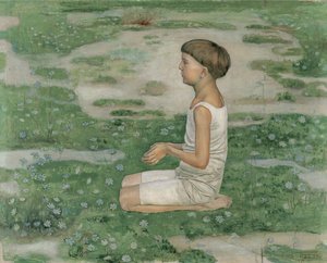De Aanbidding II door Ferdinand Hodler