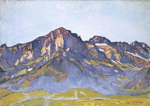 De Dents Blanches bij Champéry in de Ochtendzon, 1916 door Ferdinand Hodler