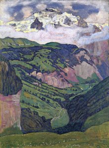 De Jungfrau gezien vanaf Isenfluh, 1902