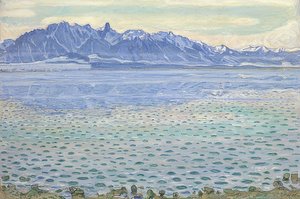 Thunersee met Stockhornketen. 1904