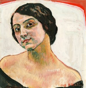 Vrouw met bruin haar, 1913 door Ferdinand Hodler