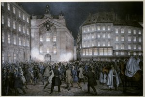 MAARTREVOLUTIE: De studenten bewapenen zich op de vooravond van 13 maart door Ferdinand Hofbauer