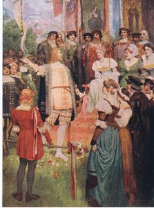 Walter begon zijn lied, illustratie uit The Stories of Wagner