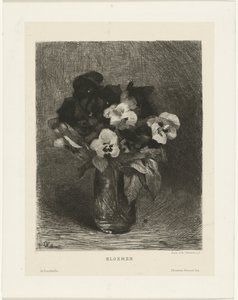 Viooltjes in een vaas door Ferdinand Oldewelt
