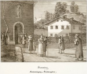 Zondag: Naar de Kerk bij Berchtesgaden door Ferdinand Olivier