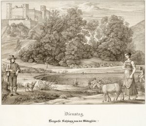 Dinsdag: Het Kasteel van Salzburg Gezien vanuit het Zuiden