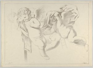 Studie van drie putti, ca. 1800-1844