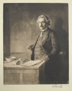 Portret van Albert Einstein 1879-1955, 1921