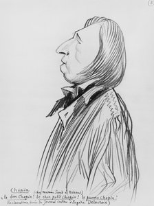 Karikatuur van Frederic Chopin 