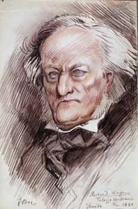 Portret van Richard Wagner door Ferdinand Sigismund Bac
