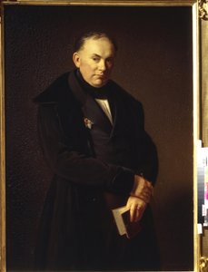 Portret van de dichter Vasily Andreyevich Zjoekovski door Ferdinand Theodor Hildebrandt