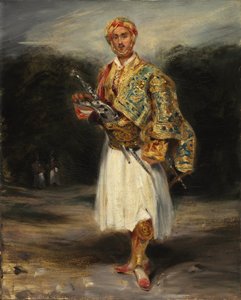 Graaf Demetrius de Palatiano in Suliot-kostuum door Ferdinand Victor Eugene Delacroix