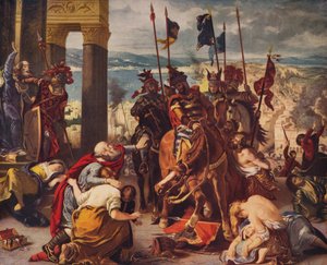Intocht van de Kruisvaarders in Constantinopel, 1840, c1915 door Ferdinand Victor Eugene Delacroix