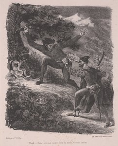 Faust en Mephistopheles in de Harz door Ferdinand Victor Eugene Delacroix