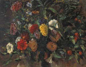 Bloemstilleven, ca.1848 (olieverf op karton)