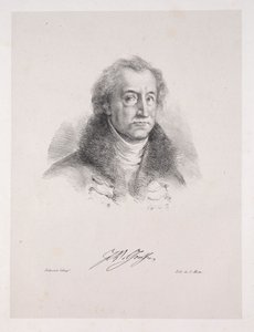 Illustraties voor Faust: Frontispice - Portret van Johann Wolfgang von Goethe, 1828 door Ferdinand Victor Eugene Delacroix