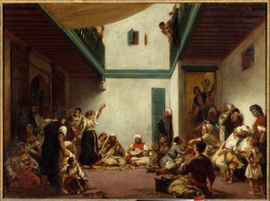 Joodse bruiloft in Marokko door Ferdinand Victor Eugene Delacroix
