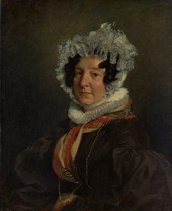Mevrouw Henri François Riesener, 1835 door Ferdinand Victor Eugene Delacroix