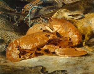Nature morte au homard - stilleven met kreeft ...