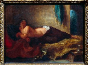 Odalisque door Ferdinand Victor Eugene Delacroix