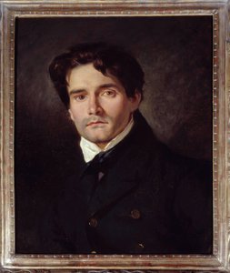 Portret van de schilder Louis Riesener door Ferdinand Victor Eugene Delacroix